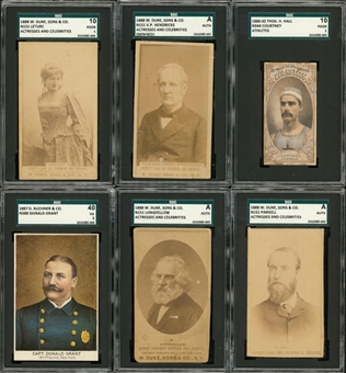1880s "N"-Tobacco Cards Assorted Brands Non-Sports SGC-Graded Collection (6 Different)